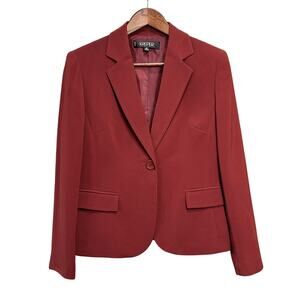Women's Burgundy Kasper Front Button Blazer - Size 8P